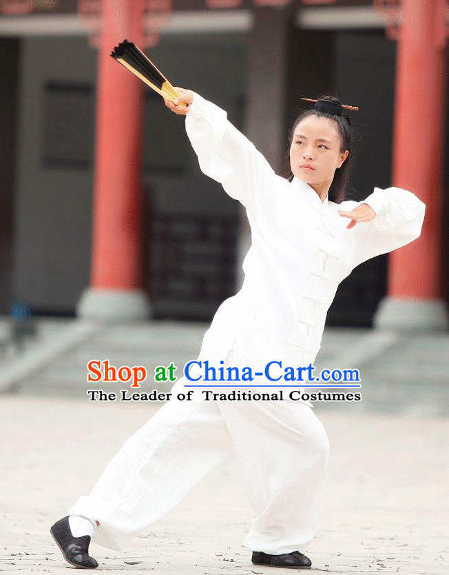 Traditional Chinese Wudang Uniform Taoist Uniform Kungfu Kung Fu Clothing Clothes Pants Shirt Supplies Wu Gong Outfits, Chinese Tang Suit Wushu Clothing Tai Chi Suits Uniforms for Women