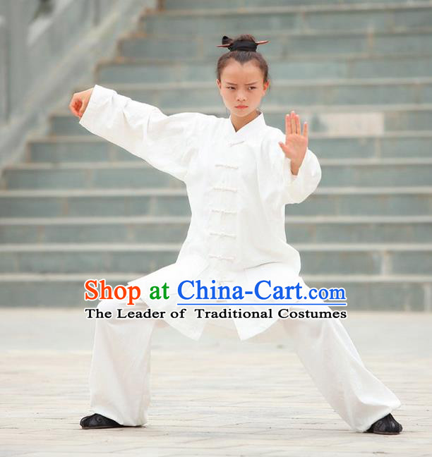 Traditional Chinese Wudang Uniform Taoist Nun Uniform Kungfu Kung Fu Clothing Clothes Pants Shirt Supplies Wu Gong Outfits, Chinese Tang Suit Wushu Clothing Tai Chi Suits Uniforms for Women