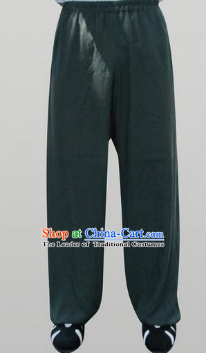 Traditional Chinese Wudang Uniform Taoist Linen Pants Wu Gong Trousers, Chinese Tang Suit Wushu Clothing Tai Chi Bloomers for Men