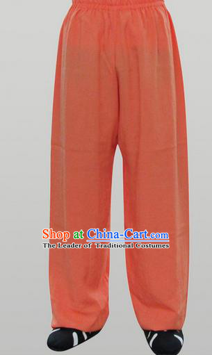 Traditional Chinese Wudang Uniform Taoist Linen Pants Wu Gong Trousers, Chinese Tang Suit Wushu Clothing Tai Chi Bloomers for Men