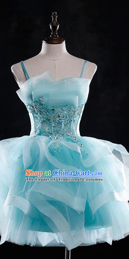 Traditional Chinese Classic Stage Performance Chorus Modern Ballet Dance Costumes Bubble Dress, Chorus Competition Costume, Compere Costumes for Women