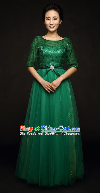 Traditional Chinese Classic Stage Performance Chorus Modern Dance Costumes Dress, Chorus Competition Costume, Compere Costumes for Women