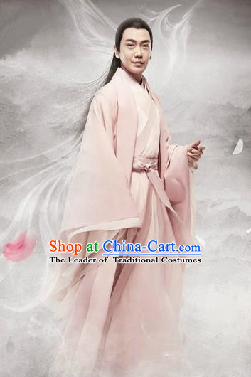 Traditional Chinese Ancient Men Childe Costumes, Ancient Chinese Cosplay Teleplay Ten great III of peach blossom Role General Swordsmen Roayl Prince Embroidered Costume Complete Set for Men