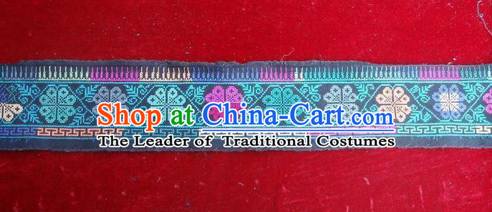 Traditional Chinese Miao Nationality Embroidery Belts, Hmong Handmade Embroidery Belt for Women