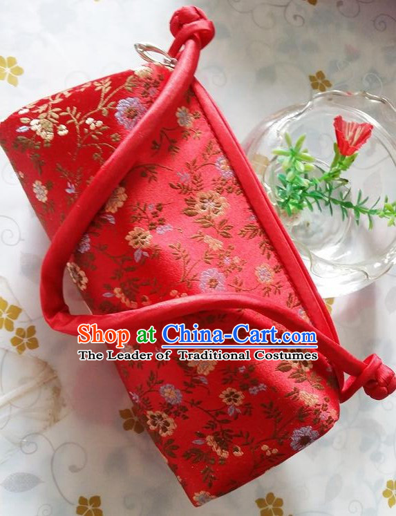 Purse Women Handbag Chinese Traditional Style Rectangle Min Guo Lady Stage Play Property