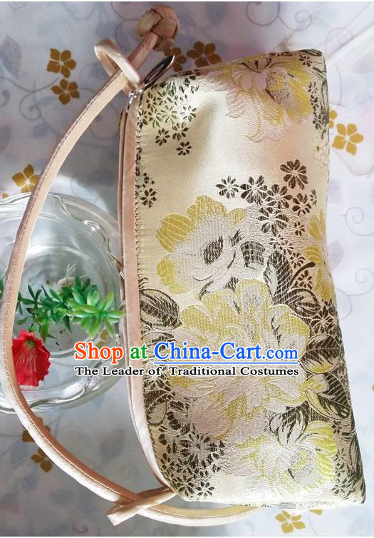 Purse Women Handbag Chinese Traditional Style Rectangle Min Guo Lady Stage Play Property