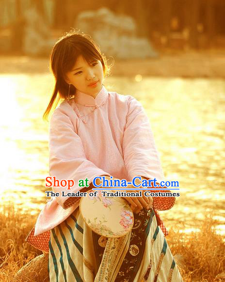 Traditional Classic Women Clothing, Traditional Classic Chinese Real Silk Brocade Thin Cotton-Padded Clothes Chinese Cotton-Padded Jacket Republic Of China Female Costomes