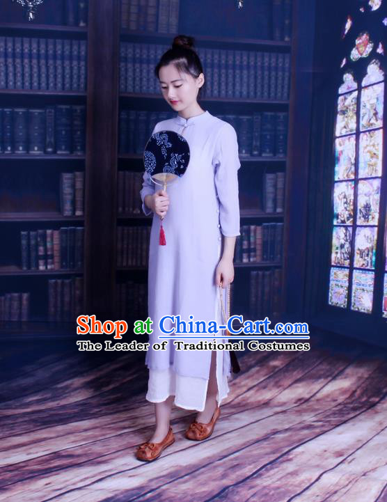 Traditional Chinese Female Costumes,Chinese Acient Clothes, Chinese Plate Buttons Cheongsam, Tang Suits Hanfu Blouse for Women