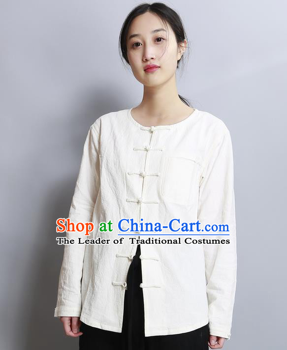 Traditional Chinese Female Costumes, Chinese Acient Hanfu Clothes, Chinese Cheongsam, Tang Suits Plate Buttons Blouse for Women