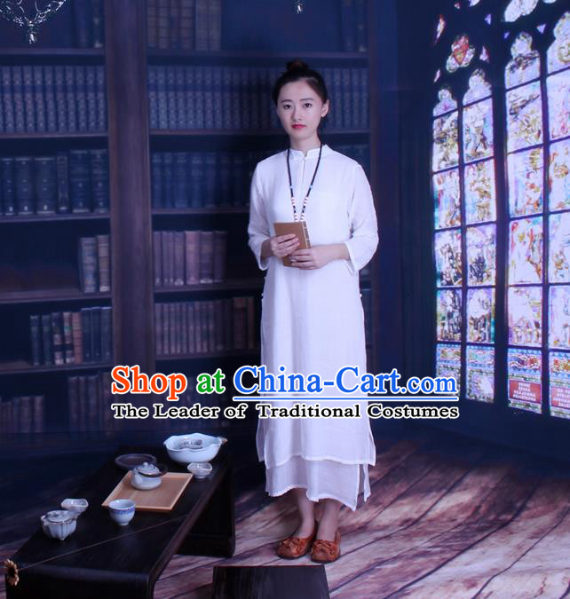 Traditional Chinese Female Costumes, Chinese Acient Clothes, Chinese Mandarin Cheongsam, Tang Suits Plate Buttons Dress for Women