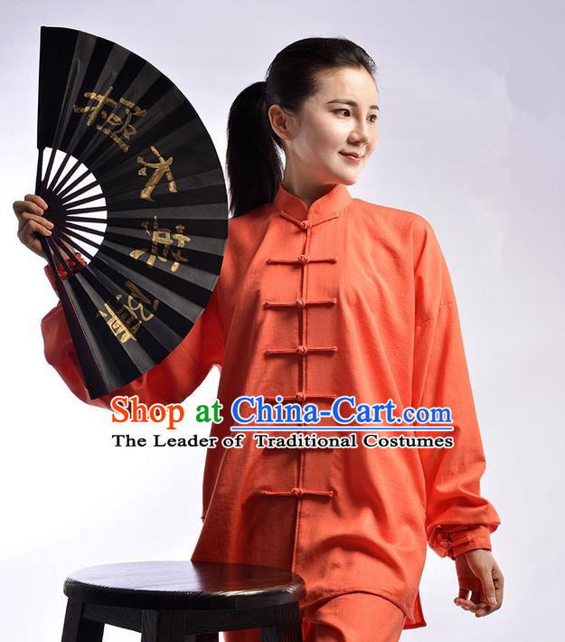 Top Signature Cotton Kung Fu Costume Martial Arts Kung Fu Training Uniform Gongfu Shaolin Wushu Clothing Tai Chi Taiji Teacher Suits Uniforms for Women