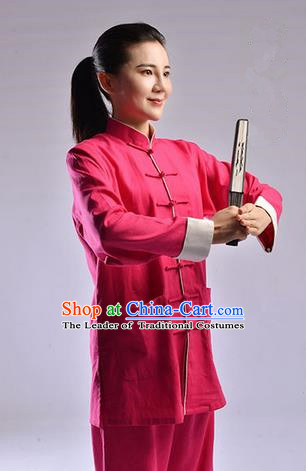 Top Linen Kung Fu Costume Martial Arts Kung Fu Training Uniform Tang Suit Gongfu Shaolin Wushu Clothing Tai Chi Taiji Teacher Suits Uniforms for Women