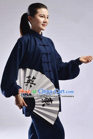 Top Signature Cotton Kung Fu Costume Martial Arts Kung Fu Training Uniform Gongfu Shaolin Wushu Clothing Tai Chi Taiji Teacher Suits Uniforms for Women