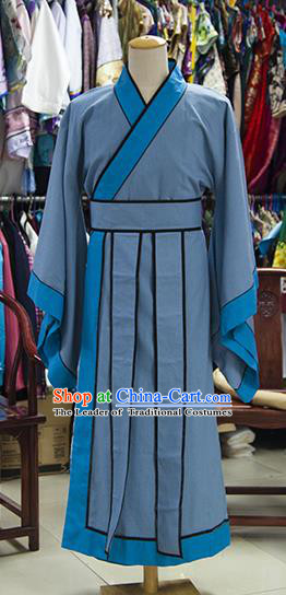 Traditional Ancient Chinese Scholar Costume, Asian Chinese Ming Dynasty Booksir Long Robe Clothing for Men