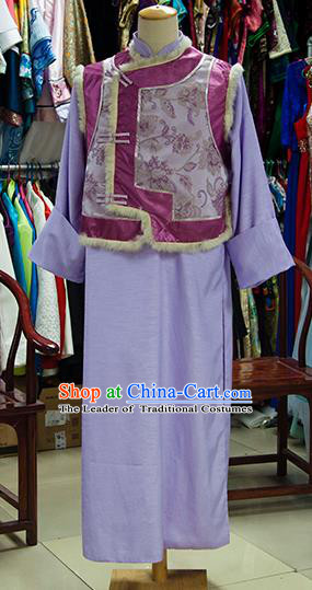 Traditional Ancient Chinese Manchu Prince Costume, Chinese Qing Dynasty Royal Highness Clothing for Men