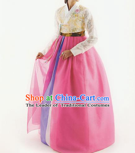 Korean Traditional Costumes Korean Clothes Wedding Full Dress, BrideFormal Attire Ceremonial Clothes, Korea Court Stage Dance Clothing for Women