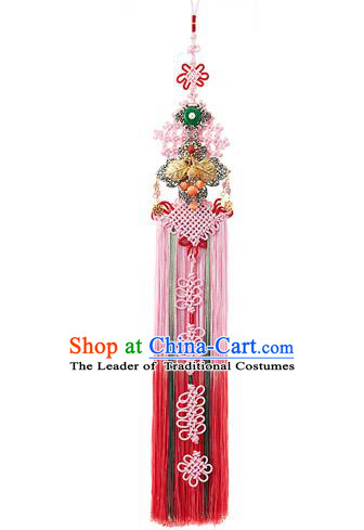 Traditional Korean Accessories Bride Chinese Knots Waist Pendant Embroidered Palace Taeniasis, Asian Korean Wedding Hanbok Tassel Waist Decorations for Women