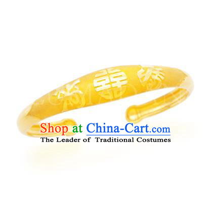 Asian Korean Hanbok Accessories Golden Longevity Bracelet for Baby