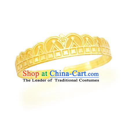 Asian Korean Hanbok Accessories Golden Longevity Bracelet for Baby