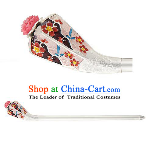 Traditional Korean National Hair Accessories Bride Hairpins, Asian Korean Hanbok Fashion Headwear Palace Hair Stick for Women