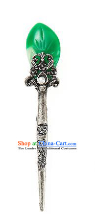 Korean National Wedding Hair Accessories Bride Hairpins Green Hair Clip, Korean Hanbok Fashion Palace Hair Clasp for Women