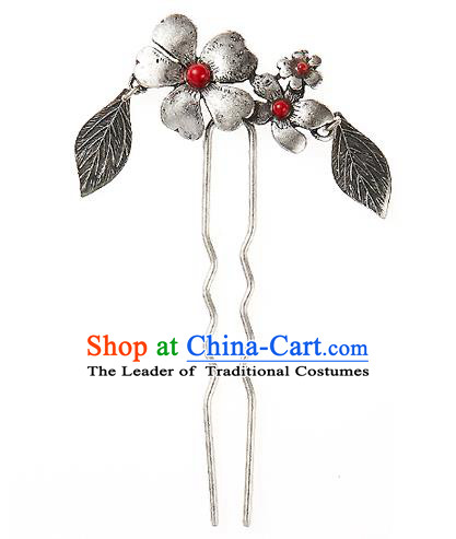 Korean National Wedding Hair Accessories Bride Hairpins Flowers Hair Clip, Korean Hanbok Fashion Palace Hair Clasp for Women