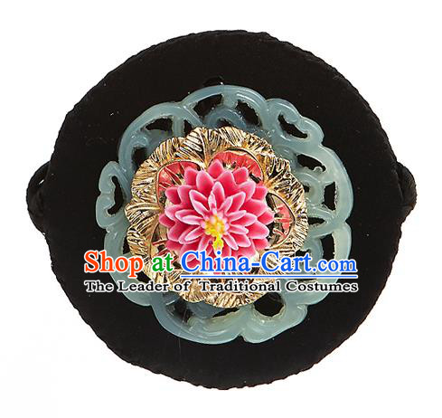 Korean National Wedding Hair Accessories Bride Lotus Headband, Korean Hanbok Fashion Palace Hair Clasp for Kids