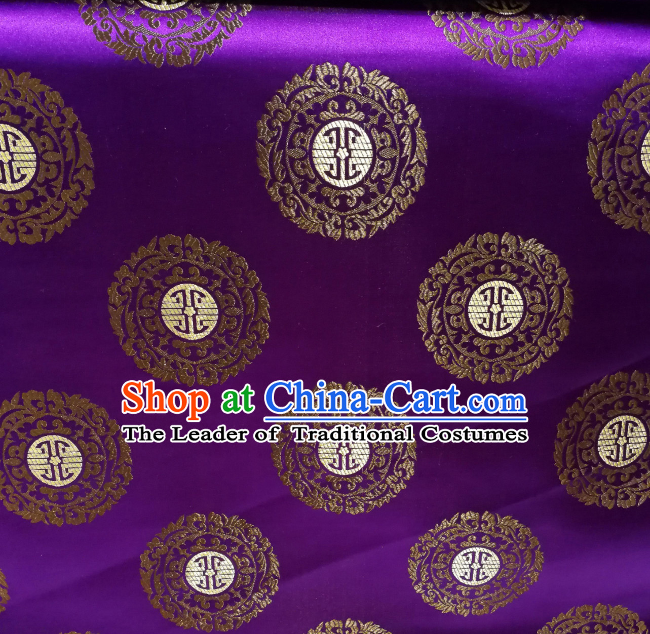 Purple Color Chinese Royal Palace Style Traditional Pattern Design Brocade Fabric Silk Fabric Chinese Fabric Asian Material