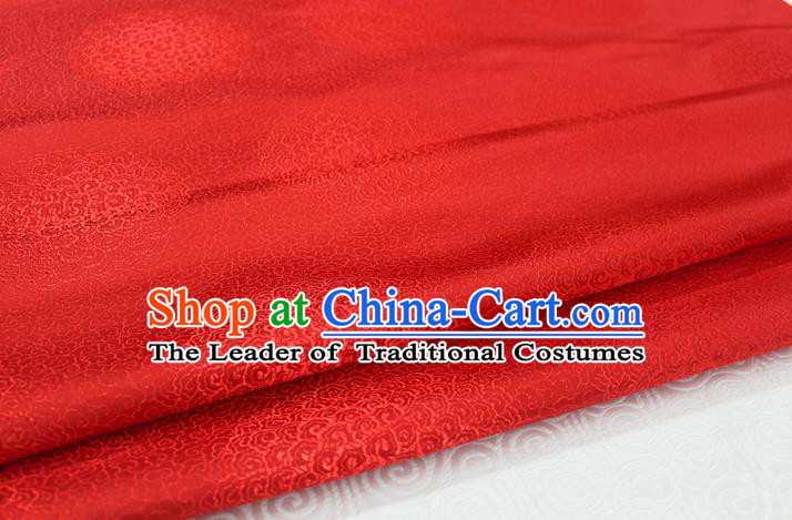 Chinese Traditional Royal Palace Mongolian Robe Red Brocade Cheongsam Fabric, Chinese Ancient Costume Satin Hanfu Tang Suit Material