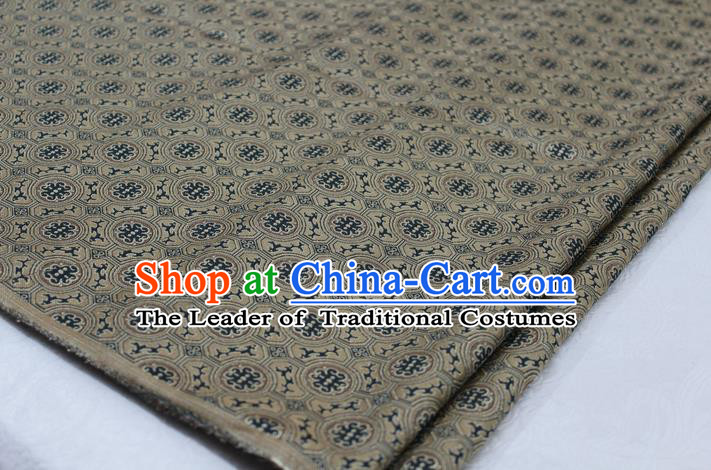 Chinese Traditional Ancient Costume Palace Pattern Mongolian Robe Grey Brocade Tang Suit Fabric Hanfu Material