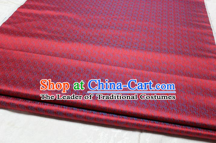 Chinese Traditional Ancient Costume Palace Pattern Red Brocade Cheongsam Satin Mongolian Robe Fabric Hanfu Material