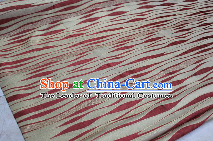 Chinese Traditional Clothing Mongolian Robe Tang Suit Red Brocade Ancient Costume Palace Pattern Satin Fabric Hanfu Material