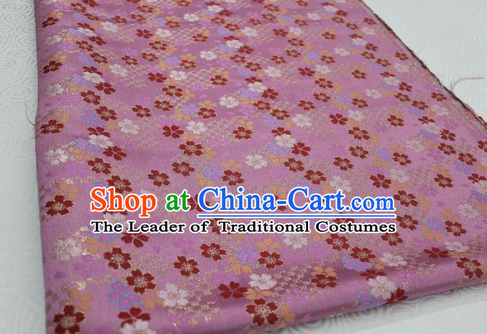 Chinese Traditional Clothing Palace Pattern Kimono Cheongsam Pink Brocade Ancient Costume Satin Fabric Hanfu Material