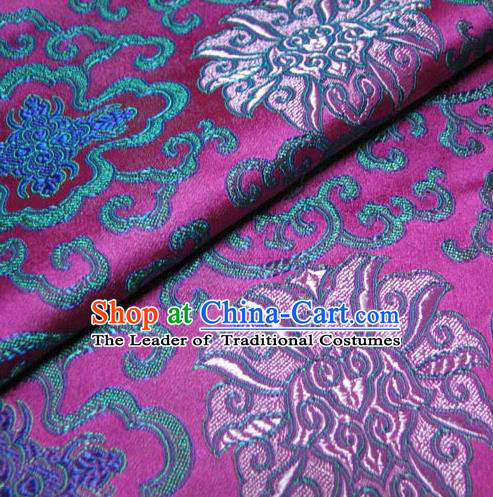 Chinese Traditional Royal Palace Pattern Design Rosy Brocade Mongolian Robe Fabric Ancient Costume Tang Suit Cheongsam Hanfu Material
