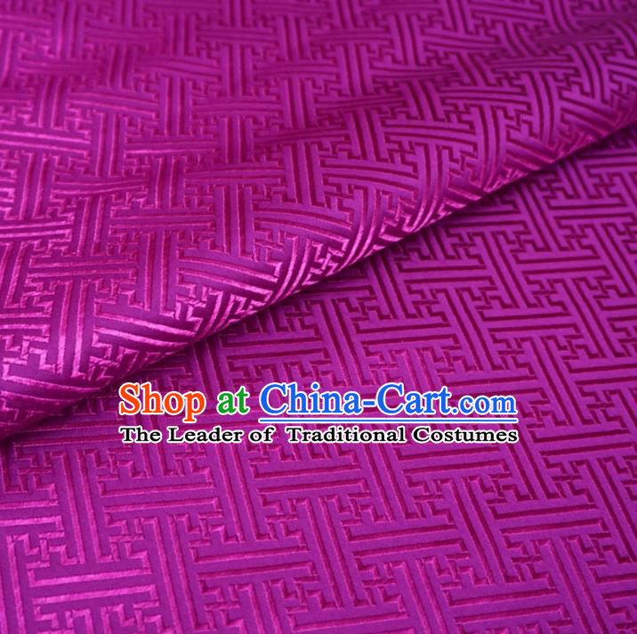 Chinese Traditional Palace Pattern Hanfu Rosy Brocade Fabric Ancient Costume Tang Suit Cheongsam Material