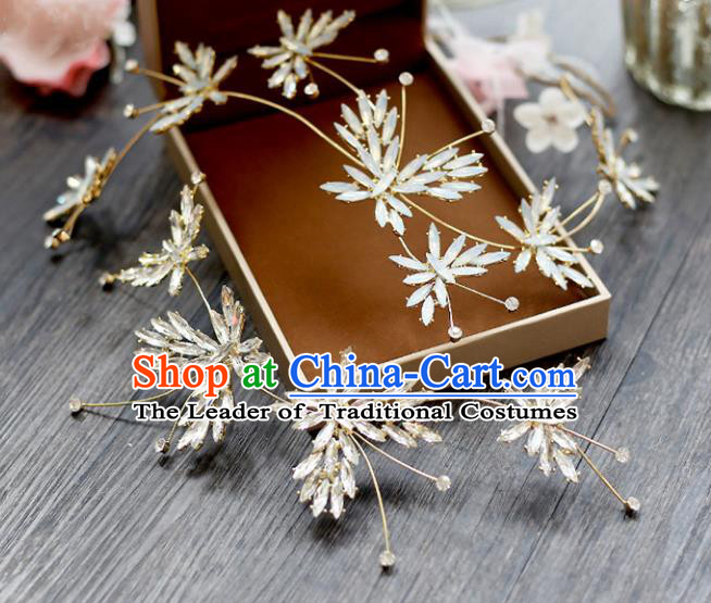 Chinese Traditional Bride Hair Accessories Wedding Opal Hair Stick Headwear for Women