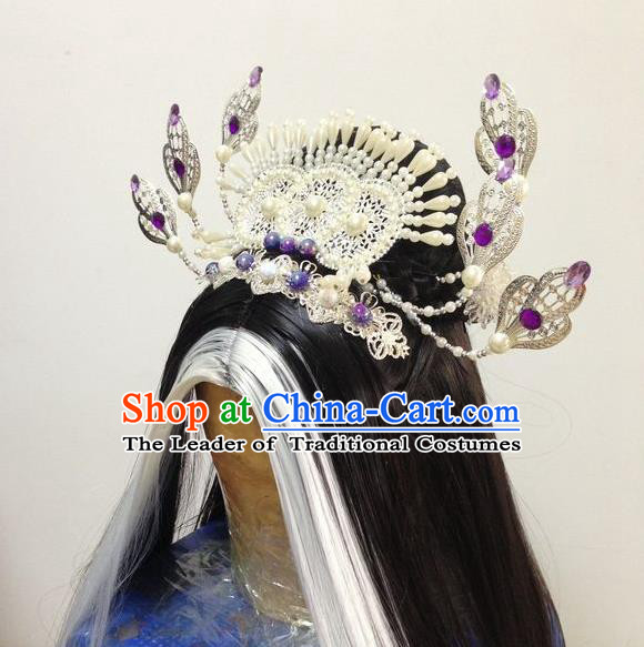 Chinese Traditional Ancient Queen Hair Accessories Hairpins Step Shake Phoenix Coronet for Women