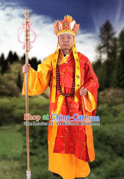 Chinese Beijing Opera Costume Monks Robe, China Peking Opera Tang Monk Cassock Clothing