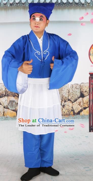 Chinese Beijing Opera Waiter Costume, China Peking Opera Punchinello Clothing