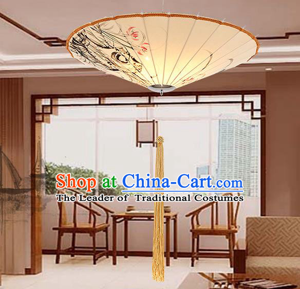 Traditional Chinese Handmade Painting Orchid Palace Lantern China Ceiling Palace Lamp