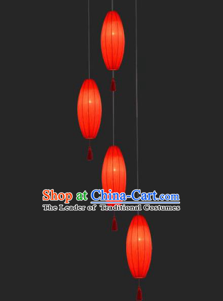 Traditional Chinese Handmade Red Cloth Palace Lantern China Ceiling Palace Lamp