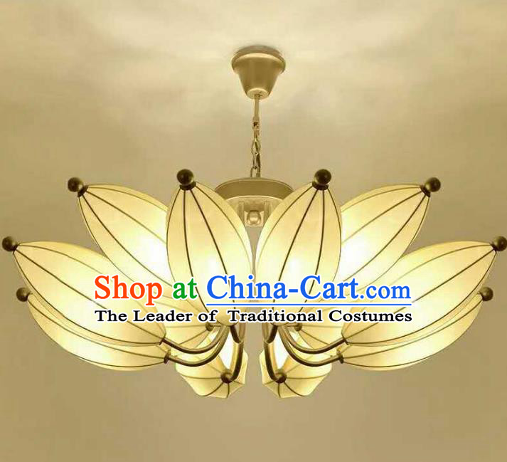 Traditional Chinese Handmade Lotus Palace Lantern China Ceiling Palace Lamp