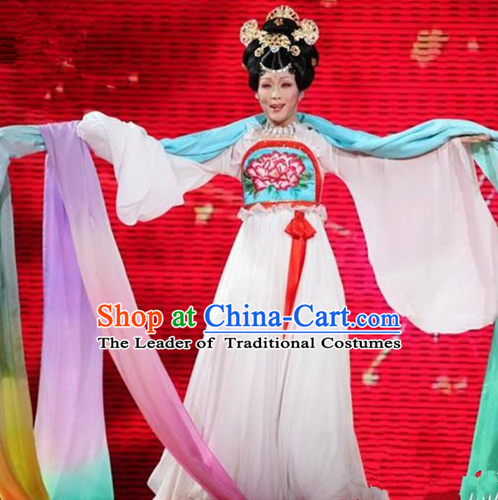 Traditional Ancient Chinese Peking Opera Imperial Emperess Costume, Elegant Hanfu Clothing Chinese Tang Dynasty Imperial Emperess Clothing for Women