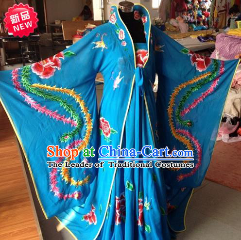 Traditional Ancient Chinese Peking Opera Imperial Emperess Costume Phoenix Robe, Elegant Hanfu Clothing Chinese Tang Dynasty Imperial Emperess Clothing for Women