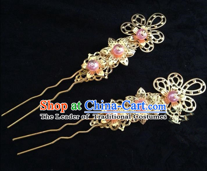 Traditional Handmade Chinese Ancient Classical Hair Accessories Pearl Hairpin, Hair Sticks Hair Jewellery, Hair Fascinators Hairpins for Women