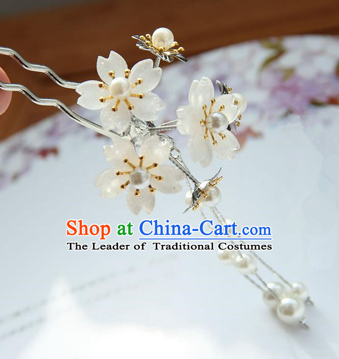 Traditional Handmade Chinese Ancient Princess Classical Accessories Jewellery Hair Sticks Sakura Hair Claws, Hair Fascinators Hairpins for Women