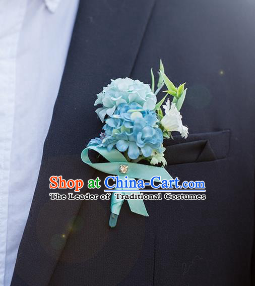 Top Grade Classical Wedding Silk Flowers,Groom Emulational Corsage Groomsman Pink Brooch Flowers for Men