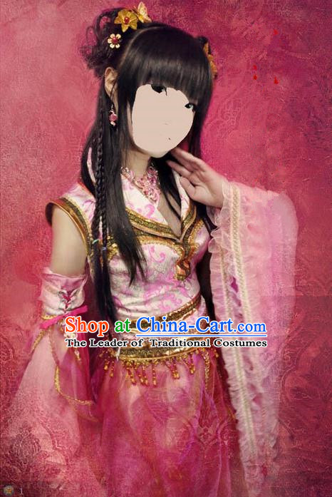 Traditional Ancient Chinese Classical Cartoon Character Uniform Cosplay Palace Lady Game Role Complete Set for Women