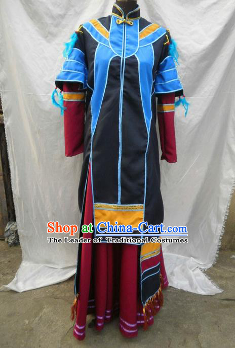 Traditional Ancient Chinese Classical Cartoon Character Uniform Cosplay Game Role Han Dynasty Swordmen Costume Complete Set for Women