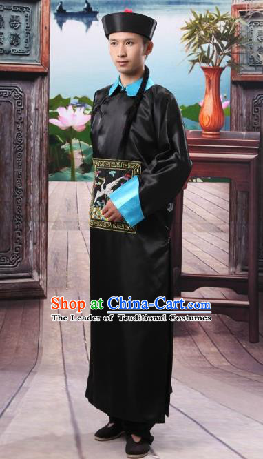 Traditional Ancient Chinese Imperial Minister Costume, Chinese Qing Dynasty Male Dress, Cosplay Chinese Eunuch Clothing for Men